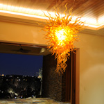 amber crystal chandelier