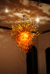 orange chandelier