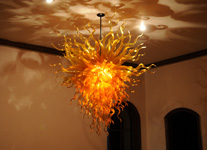 orange chandelier