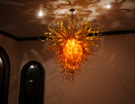 orange chandelier