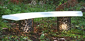 cast glass bench